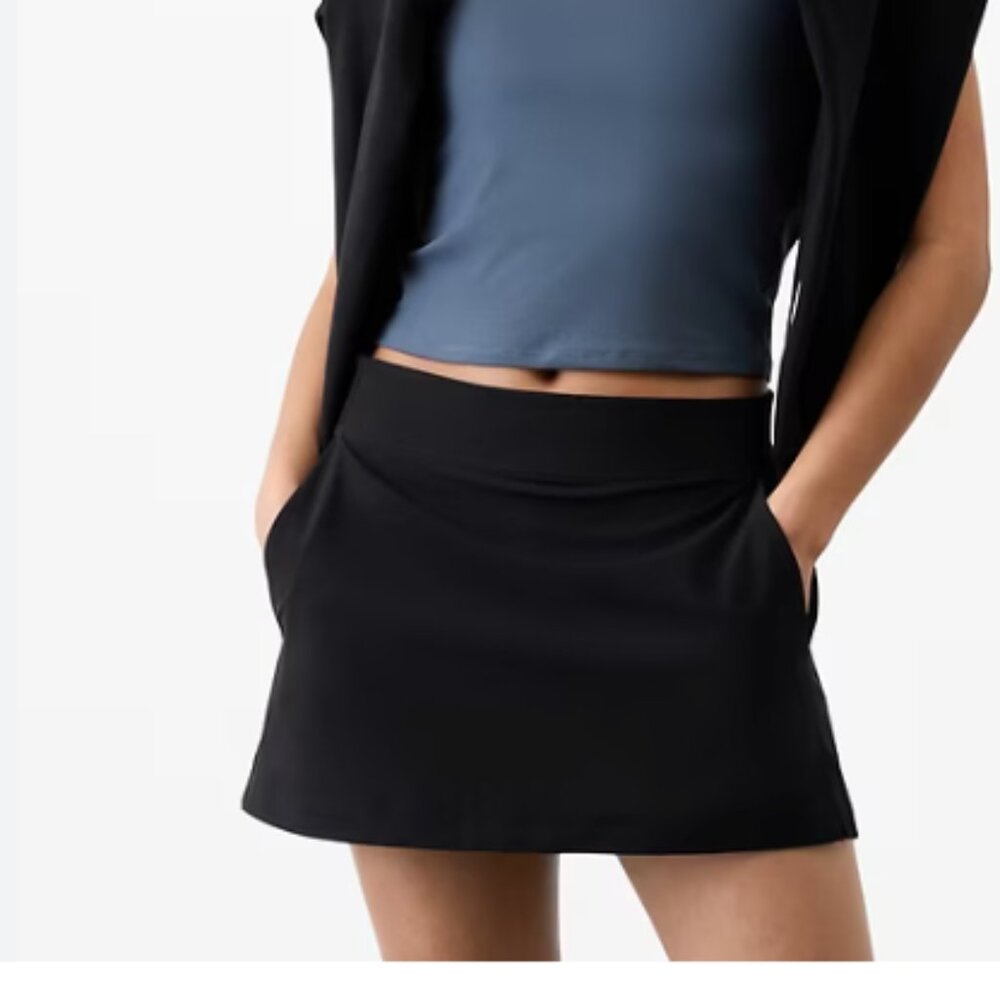 Athleta Black Brooklyn skirt Skort 12